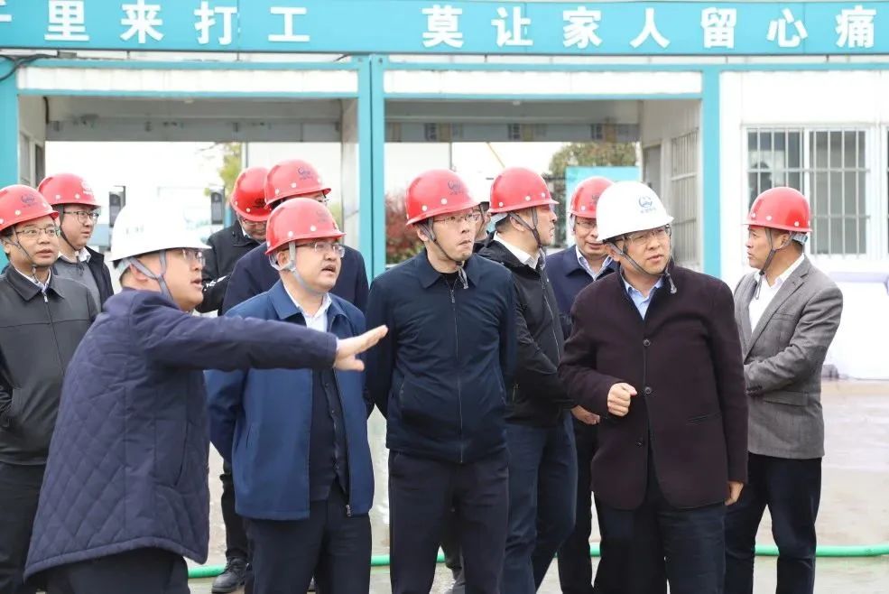 集團公司總工程師、副總經理鄧永馳，集團公司總經濟師、副總經理王青到南京龍袍項目檢查指導工作