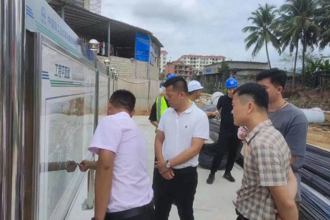 保亭縣副縣長王剛一行到田滾河河口（保亭）生態修復工程檢查指導工作
