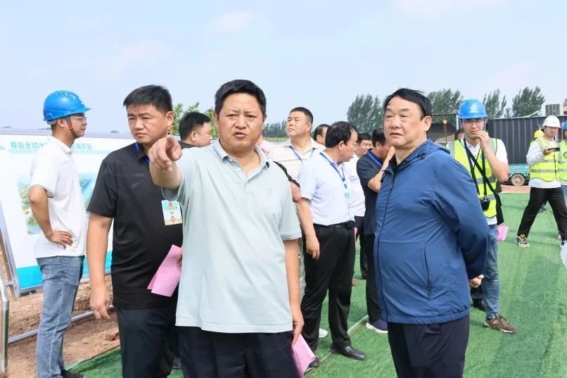 魏縣人大常委會副主任童明志帶隊到魏縣全域水網項目視察工作