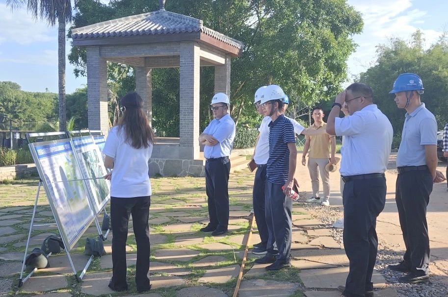 海南省水務建設質量監督定額局局長陳宏到海南定安項目檢查指導工作