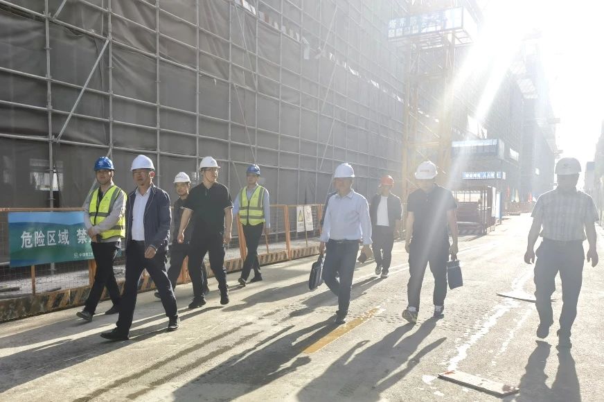 淮北市住建局揚塵辦到淮北項目進行建筑工地文明施工考核