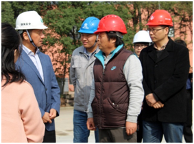 寧波市鎮(zhèn)海區(qū)區(qū)長魏祖民蒞臨公司承建的 寧波市鎮(zhèn)海區(qū)生活垃圾分類轉(zhuǎn)運(yùn)站工程項(xiàng)目檢查