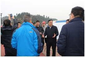 宜昌市副市長袁衛東一行蒞臨公司承建的宜昌將軍路市政及綜合管廊工程項目調研指導工作
