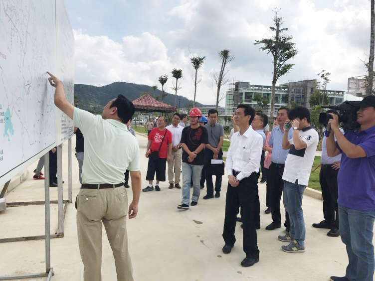 廣東省住建廳廳長張長康調研揭陽占隴污水處理廠項目
