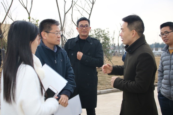 臺州市副市長趙海濱一行到臺州路橋?yàn)I海污水廠二期工程項(xiàng)目部調(diào)研