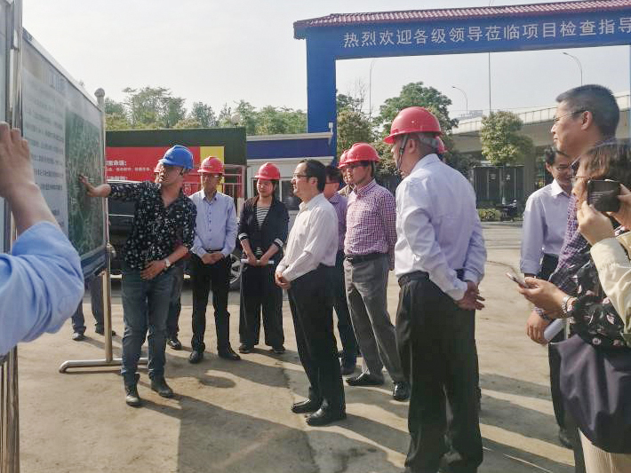 武漢市市政協副主席譚仁杰一行到武漢長江、沙湖水環境提升工程檢查指導工作