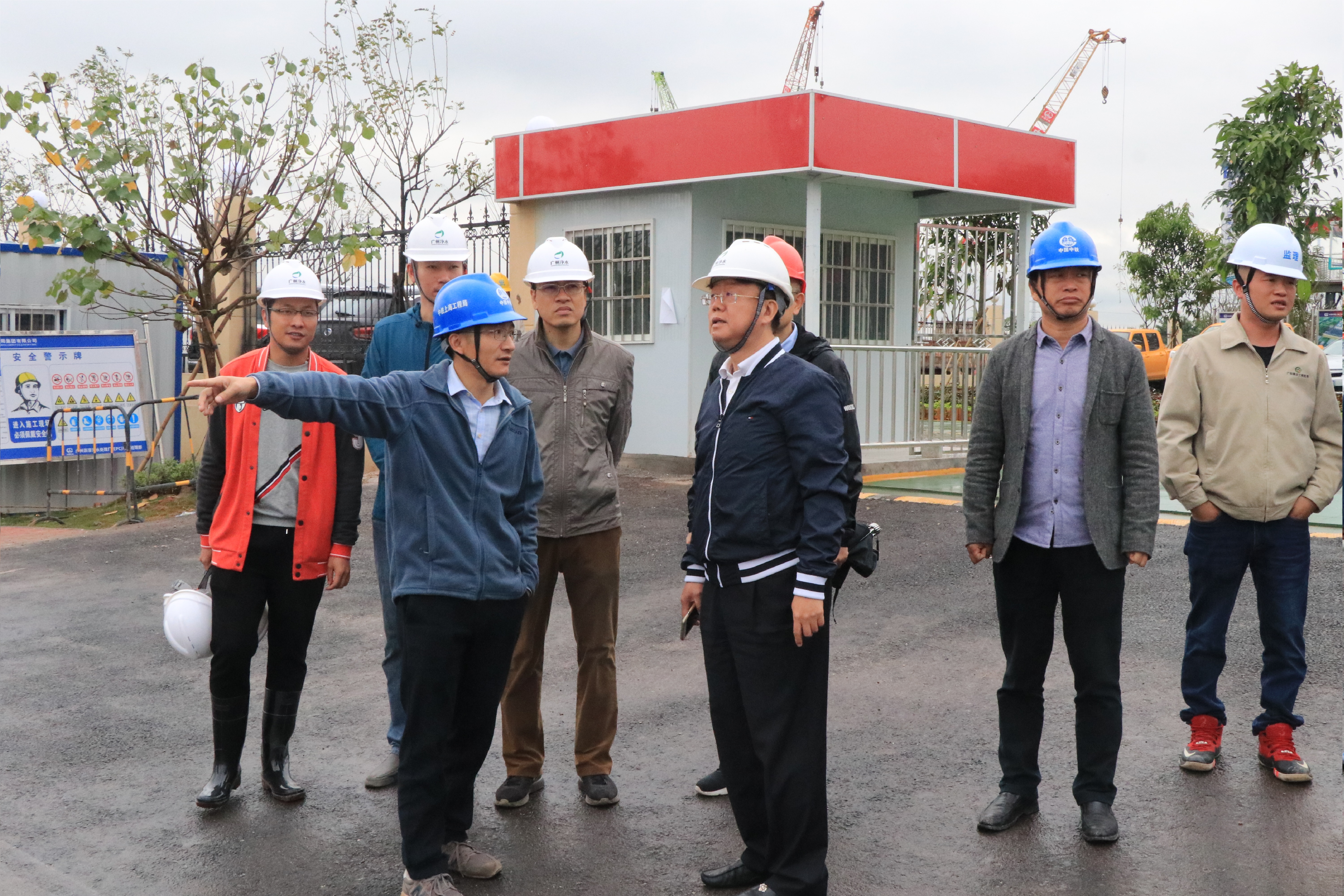 廣州水投集團董事長范瑞威一行到廣州瀝滘污水處理廠（EPC）項目檢查指導工作