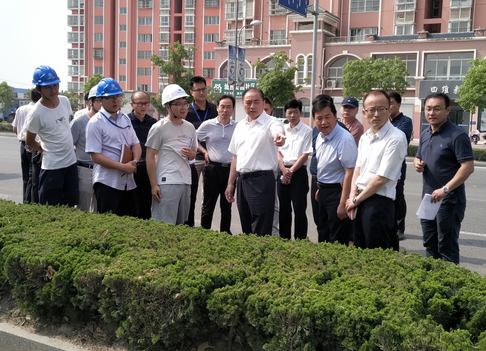 淮安區區長施恩佩一行到淮安區黑臭水體綜合整治PPP項目推進水體整治工作