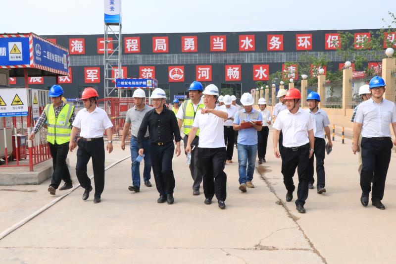 廣州市水務投資集團有限公司董事長范瑞威一行到廣州瀝滘污水處理廠項目檢查指導工作