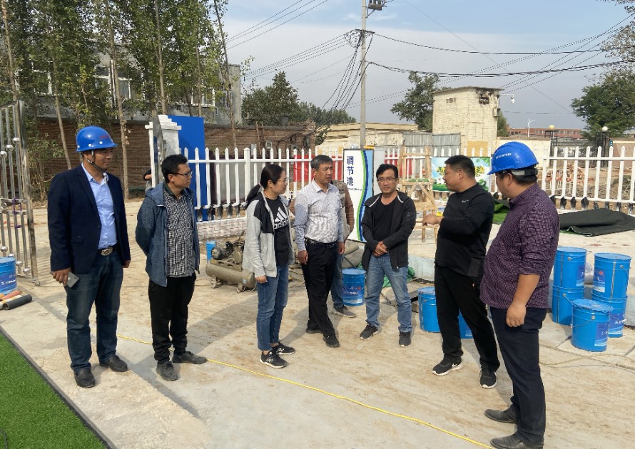 濟寧市嘉祥縣縣長朱瑞顯一行到濟寧市農村污水治理項目檢查指導工作