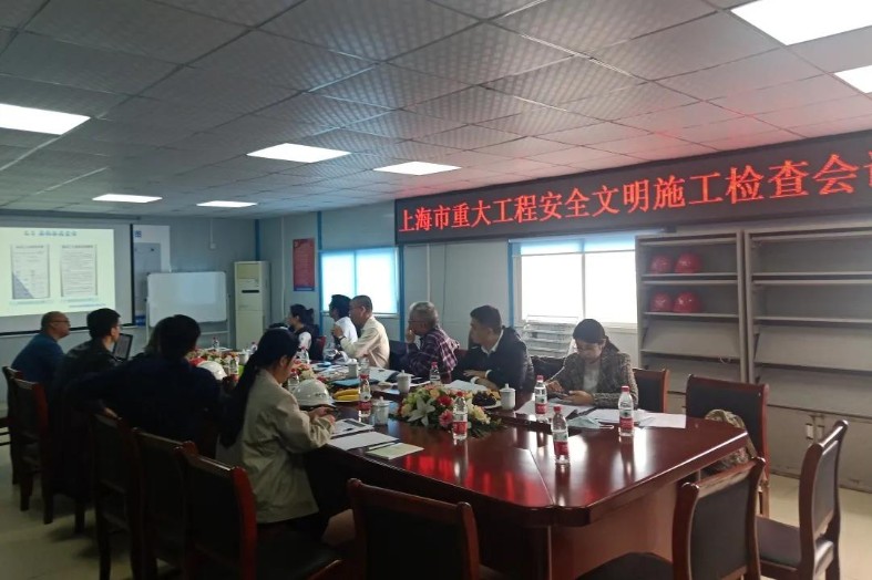 上海市水務局重大辦到龍水南路泵站遷建工程項目指導文明工地創建工作
