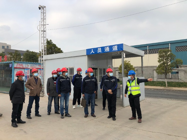 馬鞍山首創水務公司紀委書記沈鋼到馬鞍山市慈湖水廠二期工程檢查指導工作