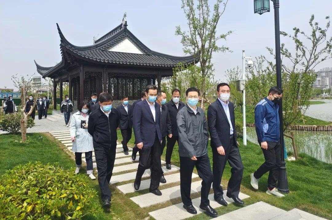 江蘇省副省長儲永宏到淮安區黑臭水體綜合整治PPP項目督導檢查工作